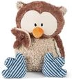 NICI 48079 Kuscheltier Eule Oscar 50cm mit drehbarem Kopf, BRAUN, 50 cm