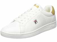 FILA Herren Crosscourt 2 F Sneaker, White-Golden Cream, 40 EU Schmal