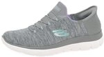 Skechers Damen Summits Dazzling Haze Turnschuhe, Gray Mesh/Multi Trim, 37.5 EU