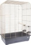 Flamingo Vogelk&auml;fig &ndash; Voliere V&ouml;gel &ndash; Marja Metall-Taupe/Schwarz &ndash; 54&times;34&times;75