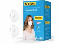 TechniSat TECHNIMASK XS - 20x FFP2 Maske für kleine, schmale Gesichter...
