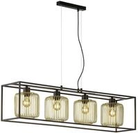 Fischer & Honsel Pendelleuchte | 4x E27 max. 40,0 W ohne Leuchtmittel | sandschwarz,