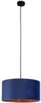 Smartwares Pendelleuchte IDE-60058, Blauer Samt, 40 cm &Oslash;, E27-Fassung