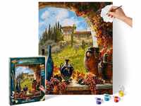 Schipper 609130840 Malen nach Zahlen - Wein aus der Toskana - Bilder malen für