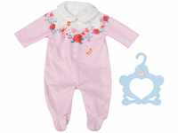 Baby Annabell Strampler, rosa Anzug mit Rosen-Details für 43 cm Puppen mit