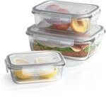 GOURMETmaxx Glas-Frischhaltedosen Klick-it 3er Set | Als Brotdose oder f&uuml;r...