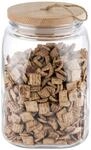 APS 82257 WOODY Glas Kanister mit Holzdeckel mit Silikon-Dichtung, 14 x14 x 21,...