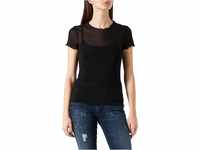 Urban Classics Damen Ladies Mesh Tee T-Shirt, Black, XS