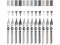 Molotow Aqua Color Brush (Brush Pen Marker Grey-Set, Pinsel Spitze für...