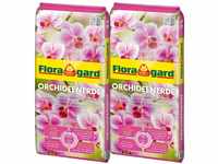 Floragard Orchideenerde 2x5L - für Phalaenopsis und andere Orchideenarten - mit