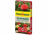 Floragard Rosenerde 40 Liter - torfreduzierte Spezialerde mit Ton für Rosen im