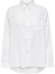 ONLY Damen Oversized Basic Hemd Bluse | Langarm Business Tunika Shirt | Classic