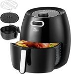 Uten Hei&szlig;luftfritteuse, 6.5L Airfryer XXL Heissluftfriteuse ohne Fett Friteuse Mit