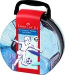 Faber-Castell 155538 - Filzstifte Connector Fu&szlig;ballkoffer, 33er Metalletui im