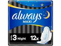 Always Maxi Binden Damen Gr. 3, Night (12 Damenbinden mit Flügeln) weich und...
