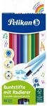 Pelikan 700689 radierbare Buntstifte (sechskant) 12 St&uuml;ck