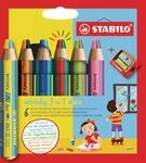 STABILO - Duo Buntstift, Wasserfarbe & Wachsmalkreide - woody 3 in 1 duo 