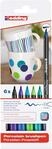 edding 4200 Porzellanpinselstift - bunte Farben - 6 Stifte - Pinselspitze 1-4mm...