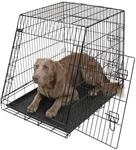 Kerbl Pet Gittertransportbox, Hundebox, schwarz, 107x74x85cm, Zusammenklappbar,