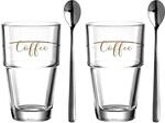 LEONARDO HOME Solo Latte-Macchiato Gl&auml;ser 4 teilig, 2 Glas-Becher mit Coffee