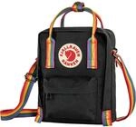 Fj&auml;llr&auml;ven Unisex K&aring;nken Rainbow Sling, Black/Rainbow Pattern, One Size