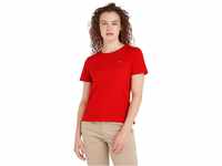 Tommy Jeans Damen T-Shirt Kurzarm TJW Soft Rundhalsausschnitt, Rot (Deep...