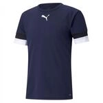 PUMA Unisex Kinder Teamrise Jersey Jr Shirt, Peacoat-puma Black-puma White, 116 EU