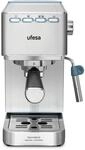 Ufesa CE8020 Capri Expresso- und Cappuccino-Kaffeemaschine, 20 Bars, 1350W,