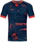 JAKO Herren Trikot Tropicana (Kurzarm), Navy/Flame, M