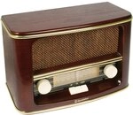 Roadstar HRA-1500N Nostalgie-Radio mit Echtholz-Geh&auml;use (UKW und MW Tuner, 12 Watt