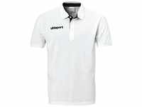Uhlsport Herren Essential Prime Polo Shirt Poloshirt, weiß/Schwarz, XXL