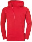 uhlsport Herren Hoodie Essential Pro Zip-Hoodie, Rot, XXXL, 100506104