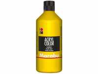 Marabu 12010075019 - Acryl Color gelb 500 ml, cremige Acrylfarbe auf...