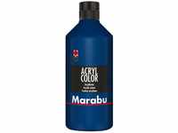Marabu 12010075053 - Acryl Color dunkelblau 500 ml, cremige Acrylfarbe auf