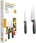 Fiskars K&uuml;chenmesser-Set, 2-teilig, Functional Form | Inklusive Kochmesser...