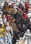 Komar Vlies Fototapete Star Wars Retro Cartoon | Gr&ouml;&szlig;e: 200 x 280 cm (Breite x