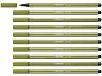 Premium-Filzstift - STABILO Pen 68 - 10er Pack - schlammgrün