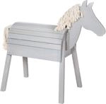 roba Outdoorspielpferd - Massivholz grau - Voltigierpferd aus stabilem Holz -