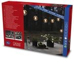 Konstsmide LED globe Party Lichterkette, retro Design, schwarz, 24V, Aussen...
