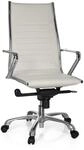 hjh OFFICE 720052 Profi Chefsessel PARIBA III Kunstleder Wei&szlig; Design B&uuml;rostuhl