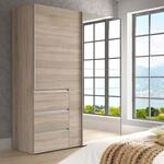 FORTE WINN 2 Schrank, Kleiderschrank mit Spiegelt&uuml;r, Schlafzimmerschrank,