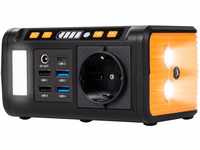 Technaxx Mini Powerstation TX-205 mit LED Panel, Lampe, 5X USB - 74Wh Powerbank...