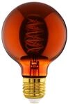 EGLO E27 Lampe dimmbar, Spiral LED Gl&uuml;hbirne Globe, Vintage Deko Leuchtmittel Kupfer