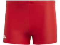 ADIDAS Men's 3STRIPES Boxer Swimsuit, Better Scarlet/White, 34