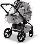 MOON Regenschutz f&uuml;r Kinderwagen, durchsichtig Reflektorstreifen, Regenverdeck