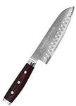Yaxell Super Gou 161 Super GOU 161 Santoku Messer Kullenschliff 16,5 cm 37101G, Rot