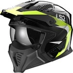 LS2, Jet modularhelme motorrad DRIFTER Triality H-V yellow 2206, XL