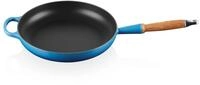 LE CREUSET Signature gusseiserne Bratpfanne mit Holzgriff 28 cm Azure, 20258282200422
