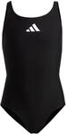 adidas M&auml;dchen Solid Small Logo Swimsuit, Black / White, 2-3 Years