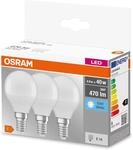 Osram LED BASE Classic P40, matte Filament LED-Lampen aus Glas f&uuml;r E14 Sockel,